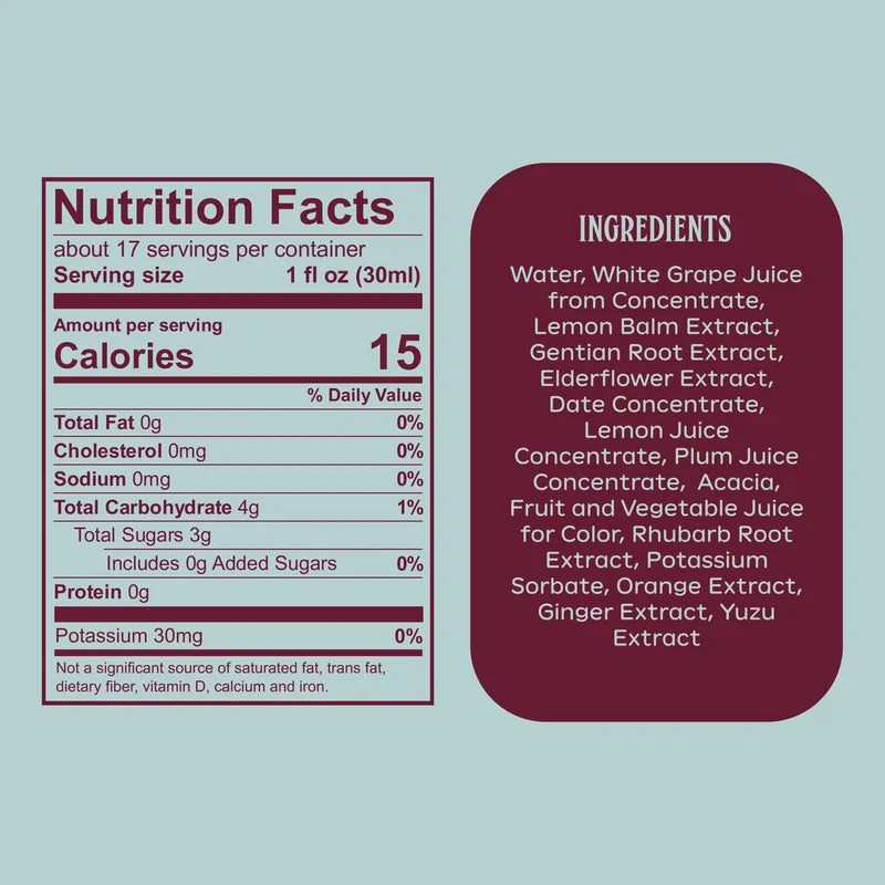 Ghia - Aperitif, nutrition facts