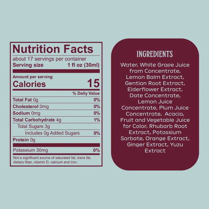 Ghia - Aperitif, nutrition facts