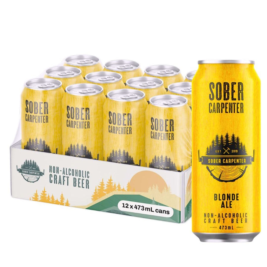 Sober Carpenter - Blonde (1 x 12 Pack, 473mL), non-alcoholic beer