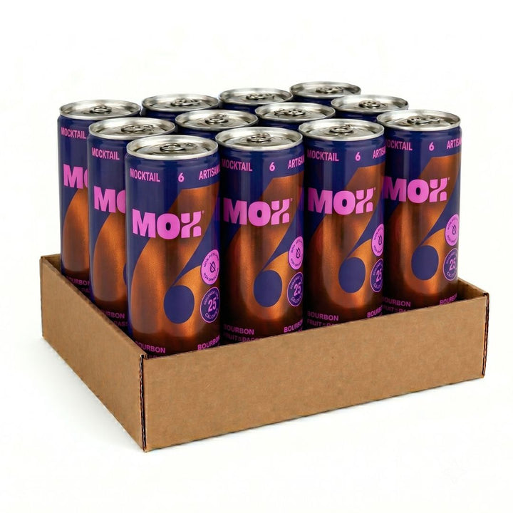 Mox Mocktails - Mox 6 - Bourbon Passion Fruit Black Tea (1 x 12 Pack, 355mL)