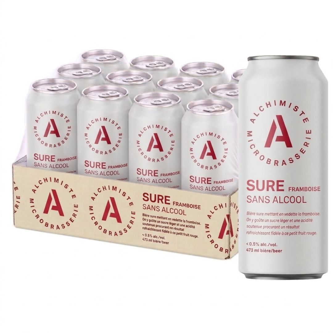Alchimiste Microbrasserie - Raspberry Sour (1x 12, 473mL), non-alcoholic beer