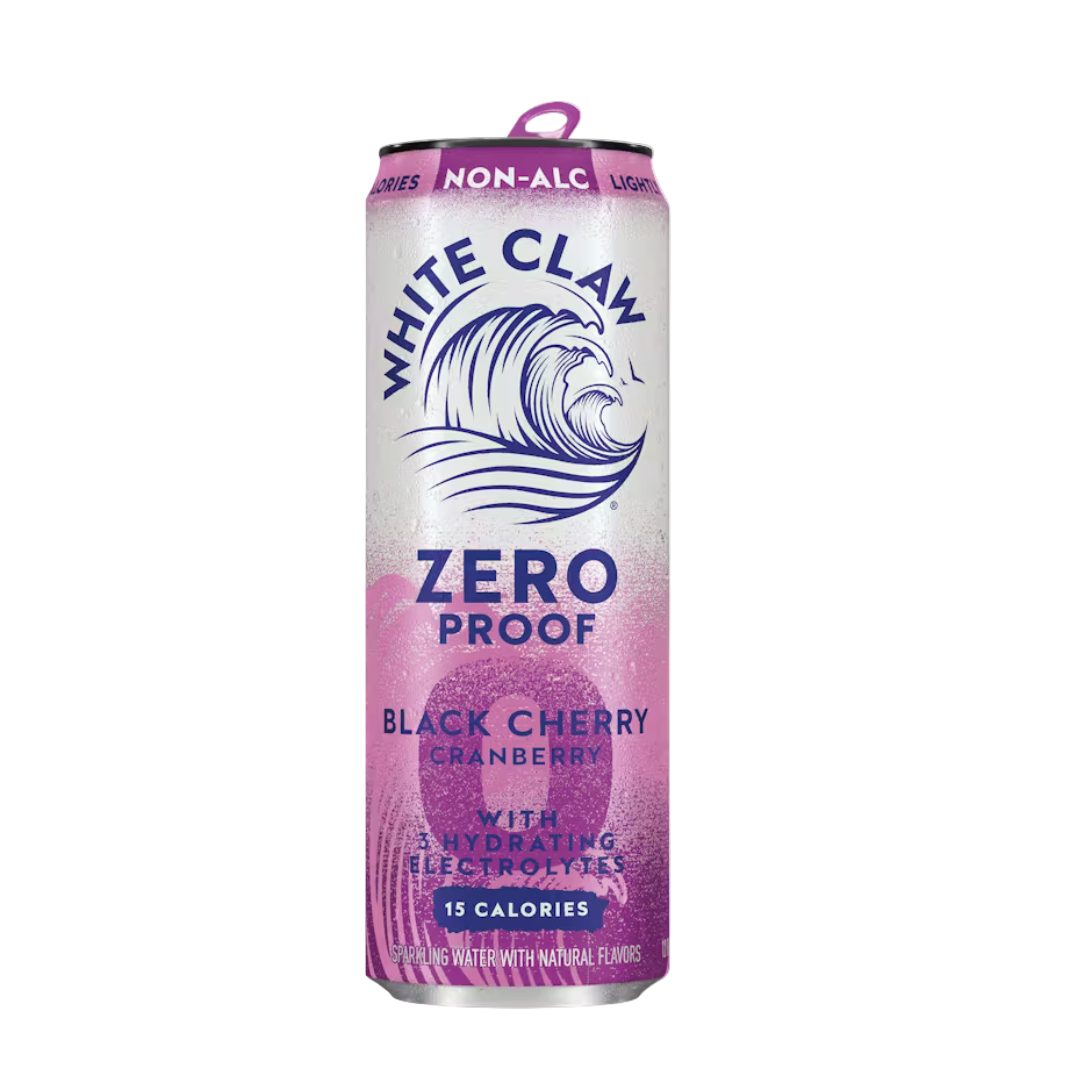 White Claw 0% Alcohol - Black Cherry Cranberry - 24 Pack (6 x 4 Pack, 355mL), photo 2 of 2