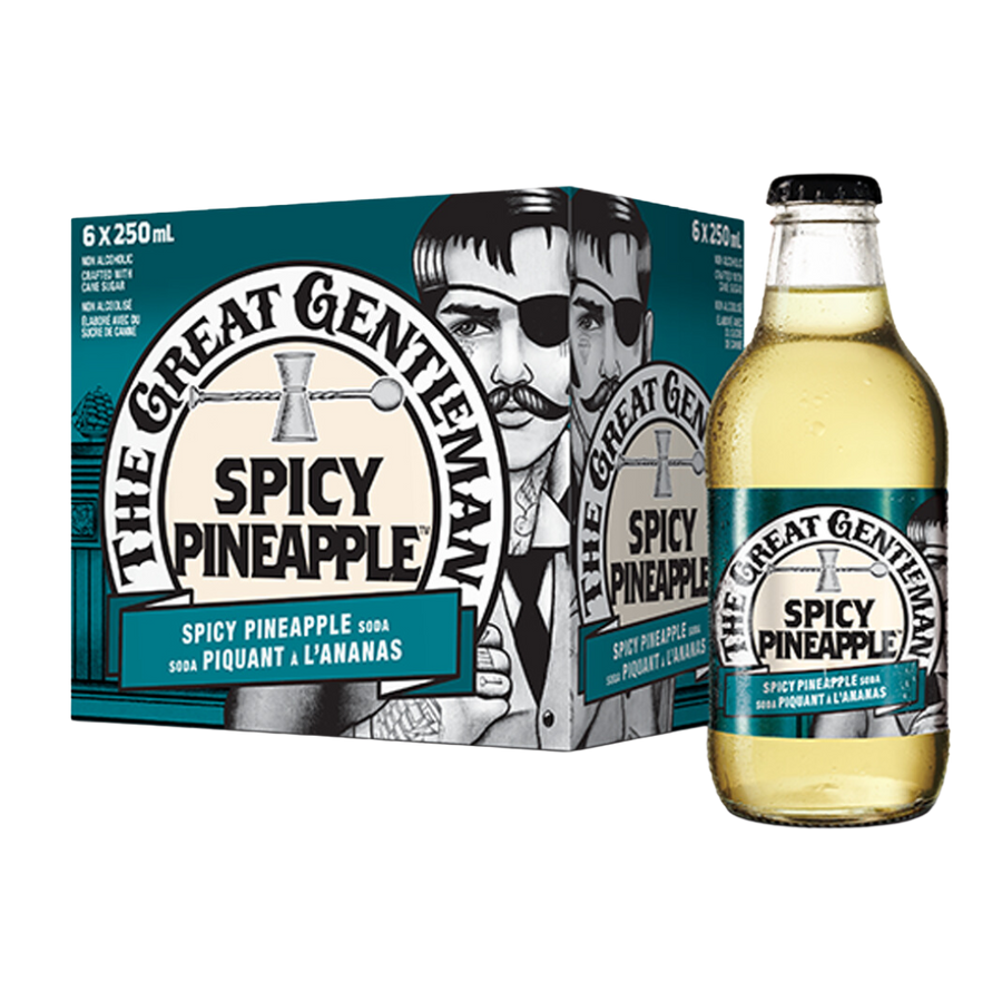 The Great Gentleman - Spicy Pineapple Soda (4 x 6 Pack, 250mL)