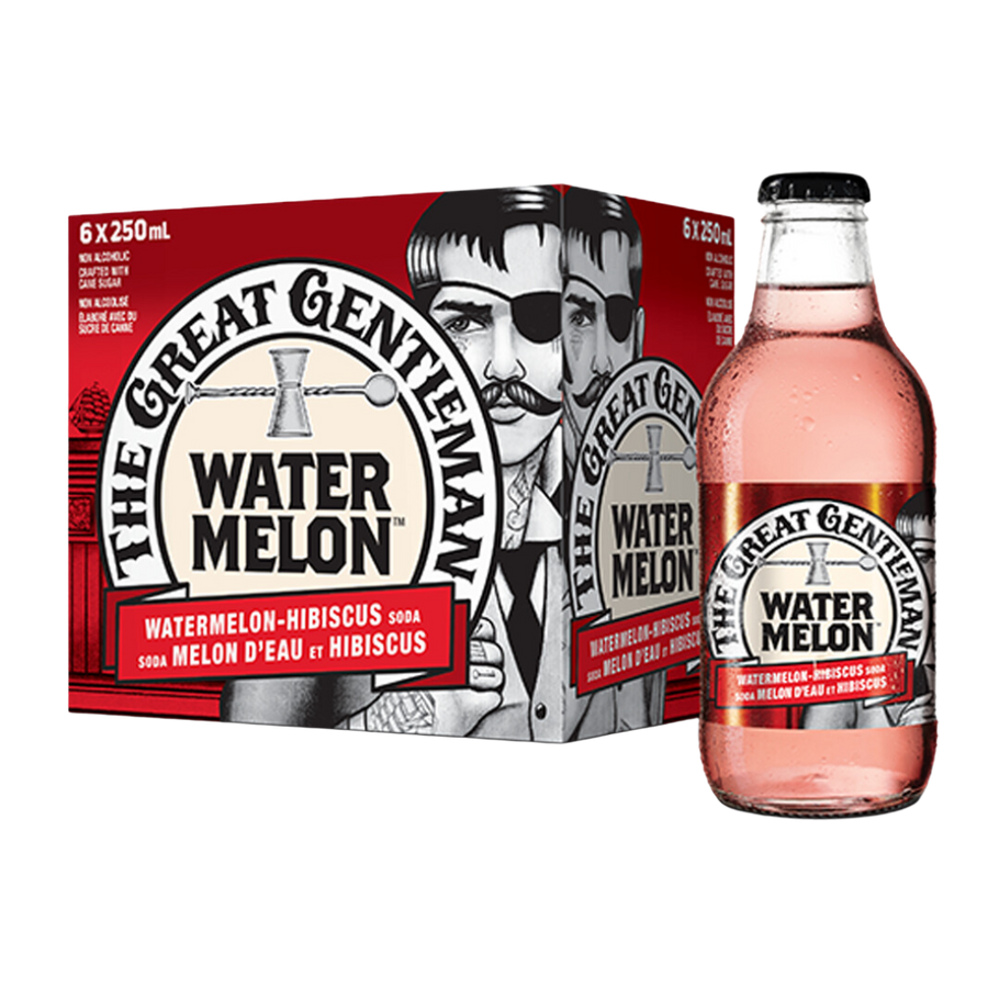The Great Gentleman - Watermelon Hibiscus Soda (4 x 6 Pack, 250mL)