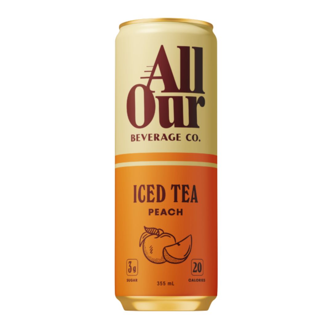 All Our - Low Sugar Peach Iced Tea (12 x 355mL), photo 2 of 3