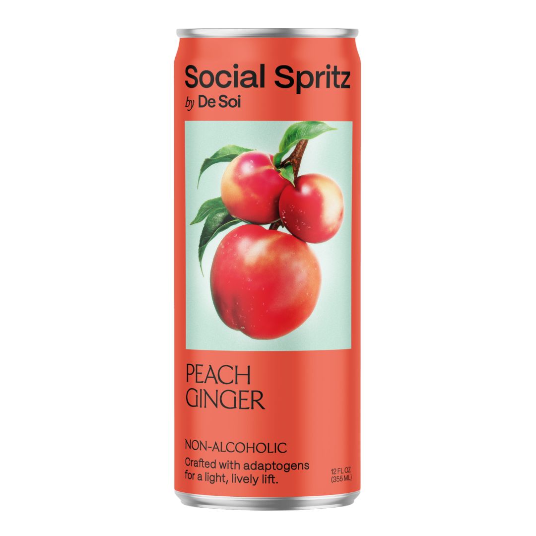 De Soi - Social Spritz - Peach Ginger (1 x 24 Pack, 355mL), photo 2 of 3