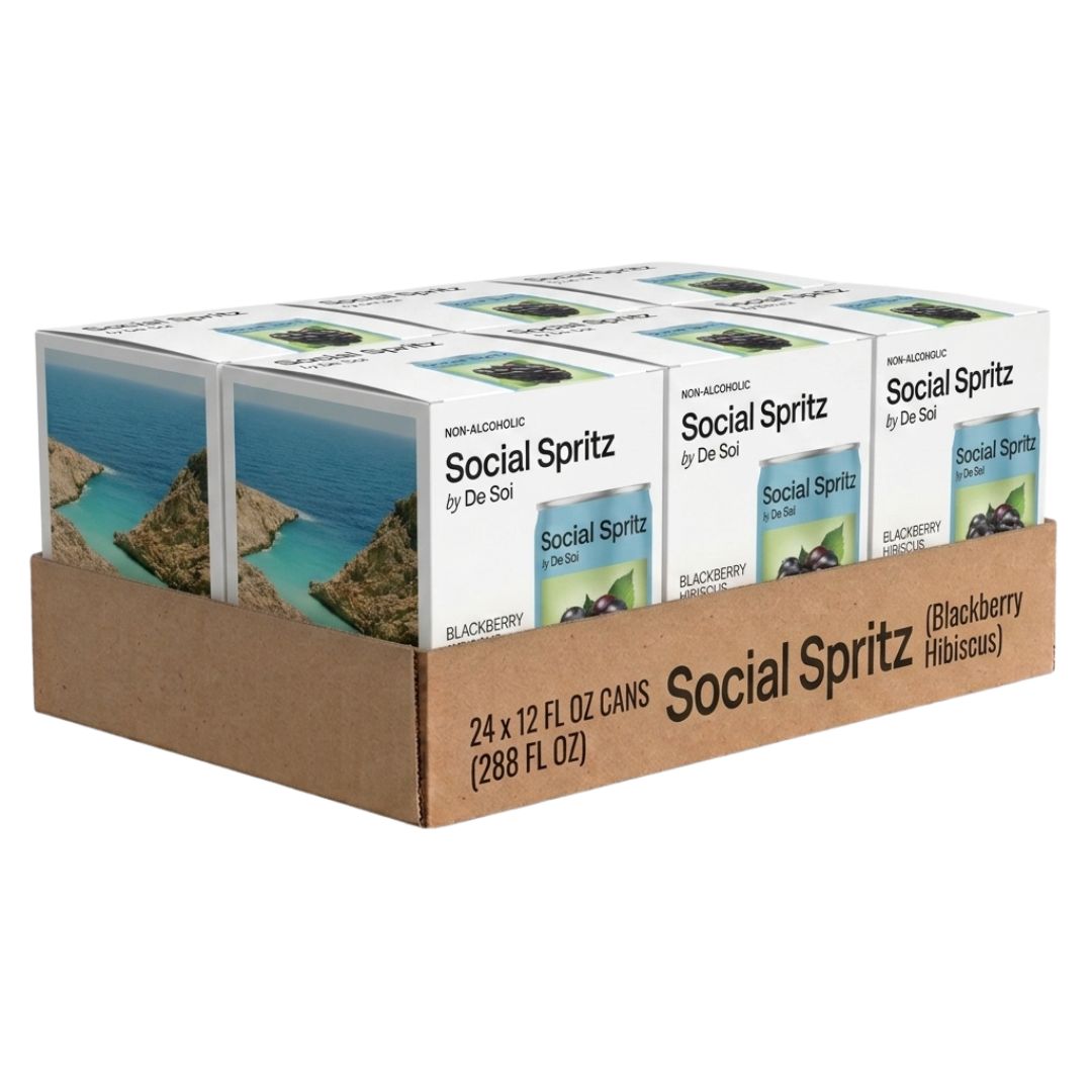 De Soi - Social Spritz - Blackberry Hibiscus (1 x 24 Pack, 355mL)