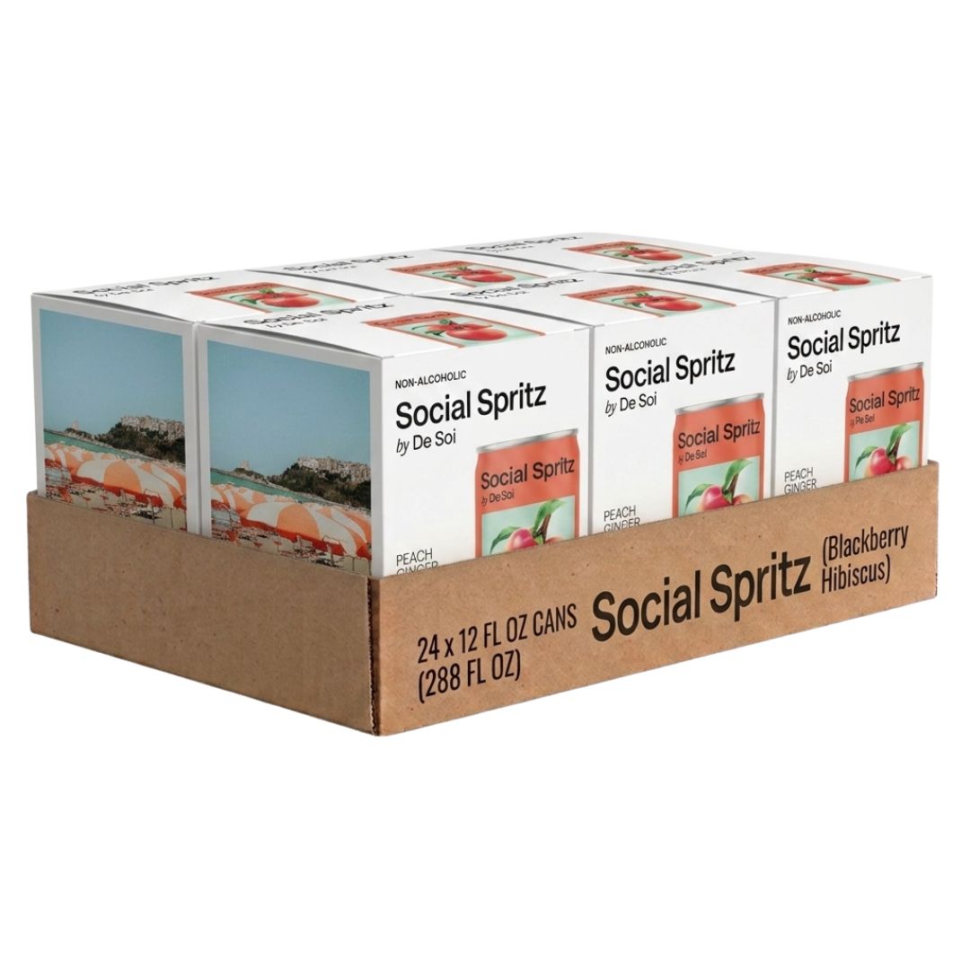 De Soi - Social Spritz - Peach Ginger (1 x 24 Pack, 355mL)