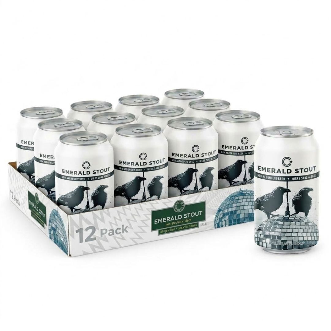 Collective Arts - Emerald - Stout (1 x 12 Pack, 355mL), non-alcoholic beer