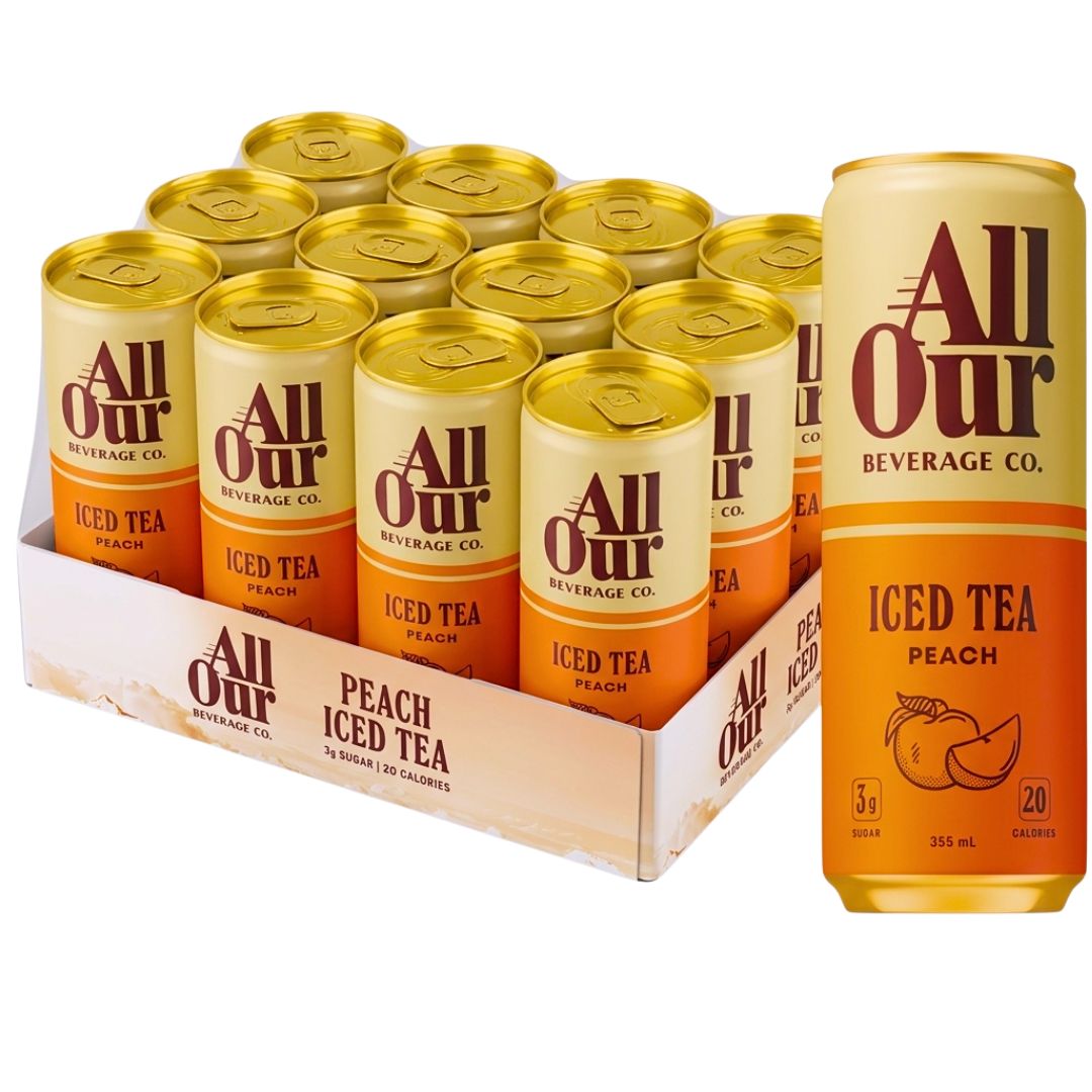 All Our - Low Sugar Peach Iced Tea (12 x 355mL)