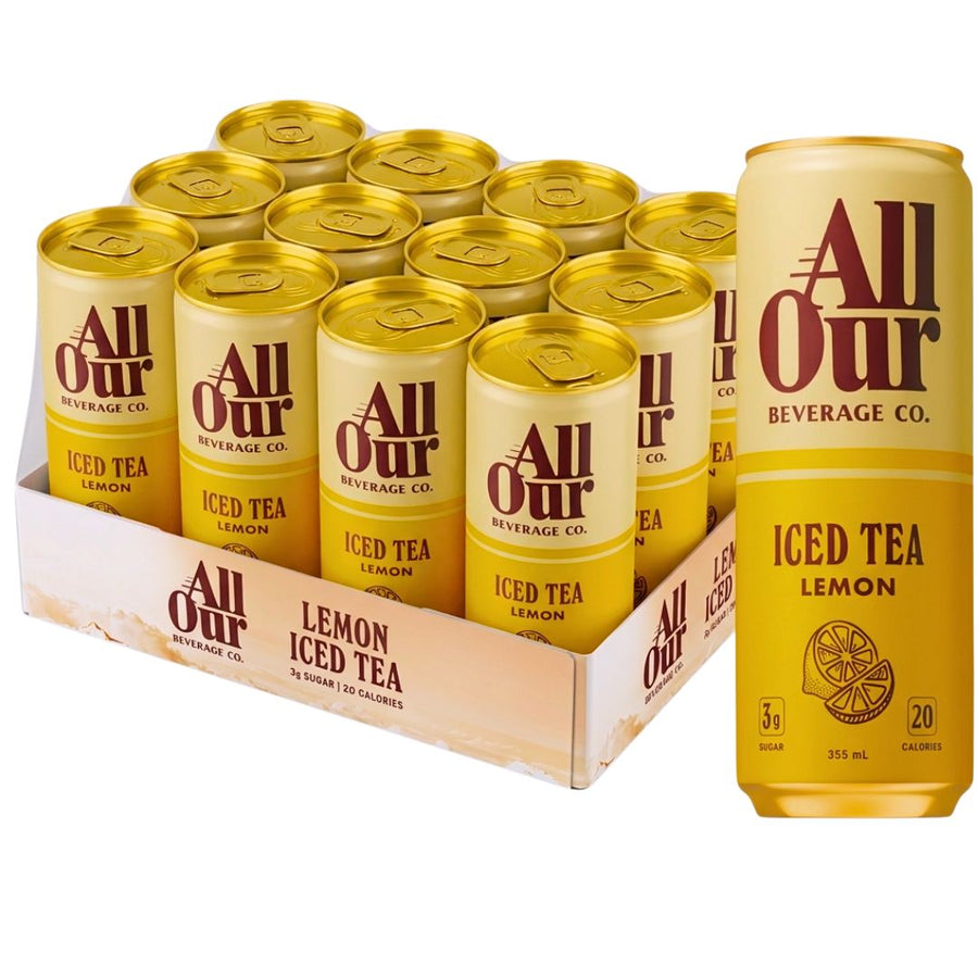 All Our - Low Sugar Lemon Iced Tea (12 x 355mL)