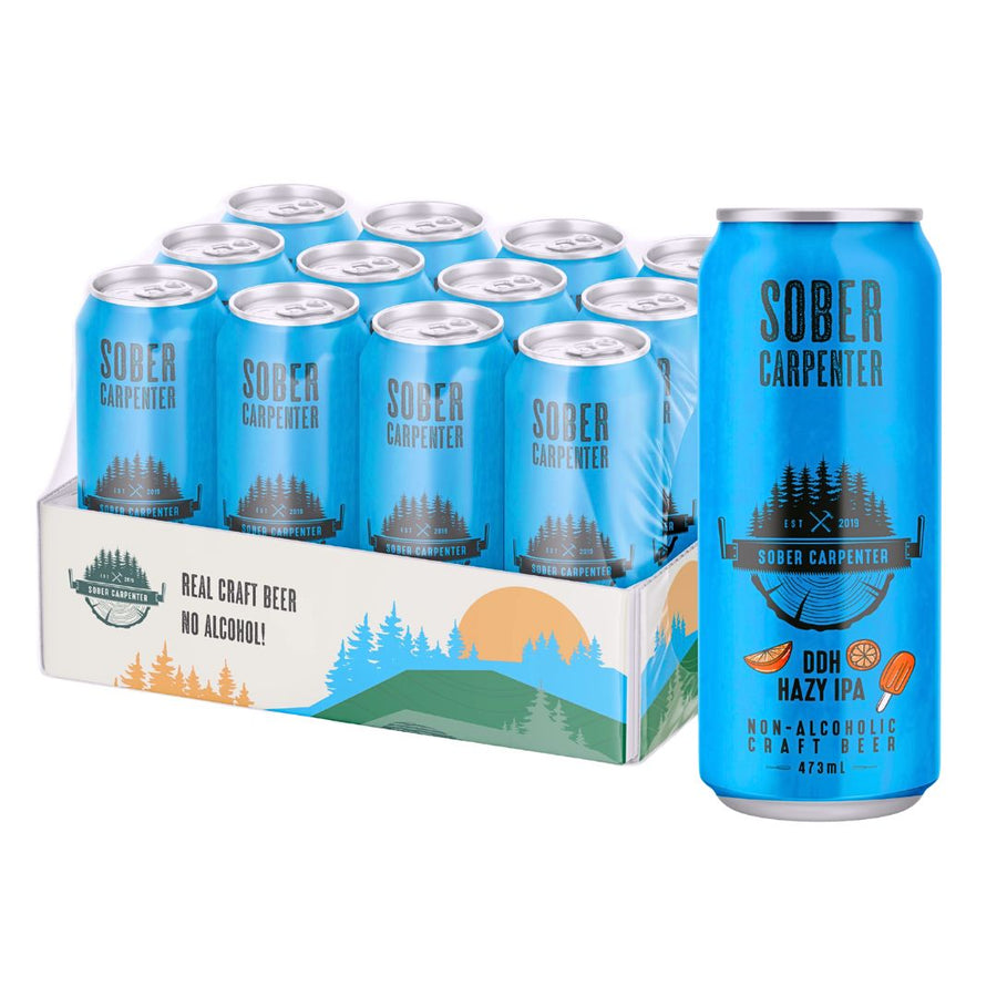 Sober Carpenter - DDH Hazy NEIPA *Limited Edition* (1 x 12 Pack, 473mL), non-alcoholic beer