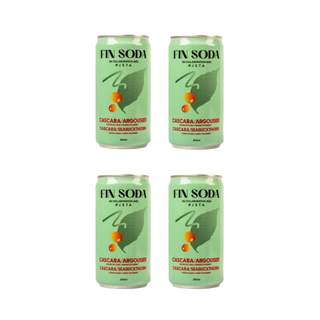 Fin Soda - Cascara & Sea Buckthorn (6 x 4 Pack, 250mL)