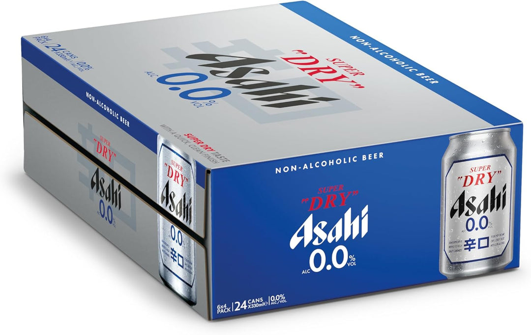 Asahi - Super Dry 0.0 (4 x 6 Pack, 330mL), non-alcoholic beer