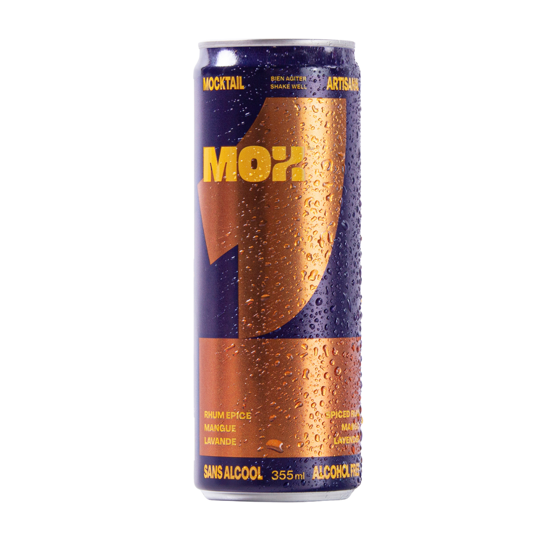 Mox Mocktails - Mox 1 - Spiced Rum Mango Lavender (1 x 12 Pack, 355mL), non-alcoholic cocktail, photo 2 of 3