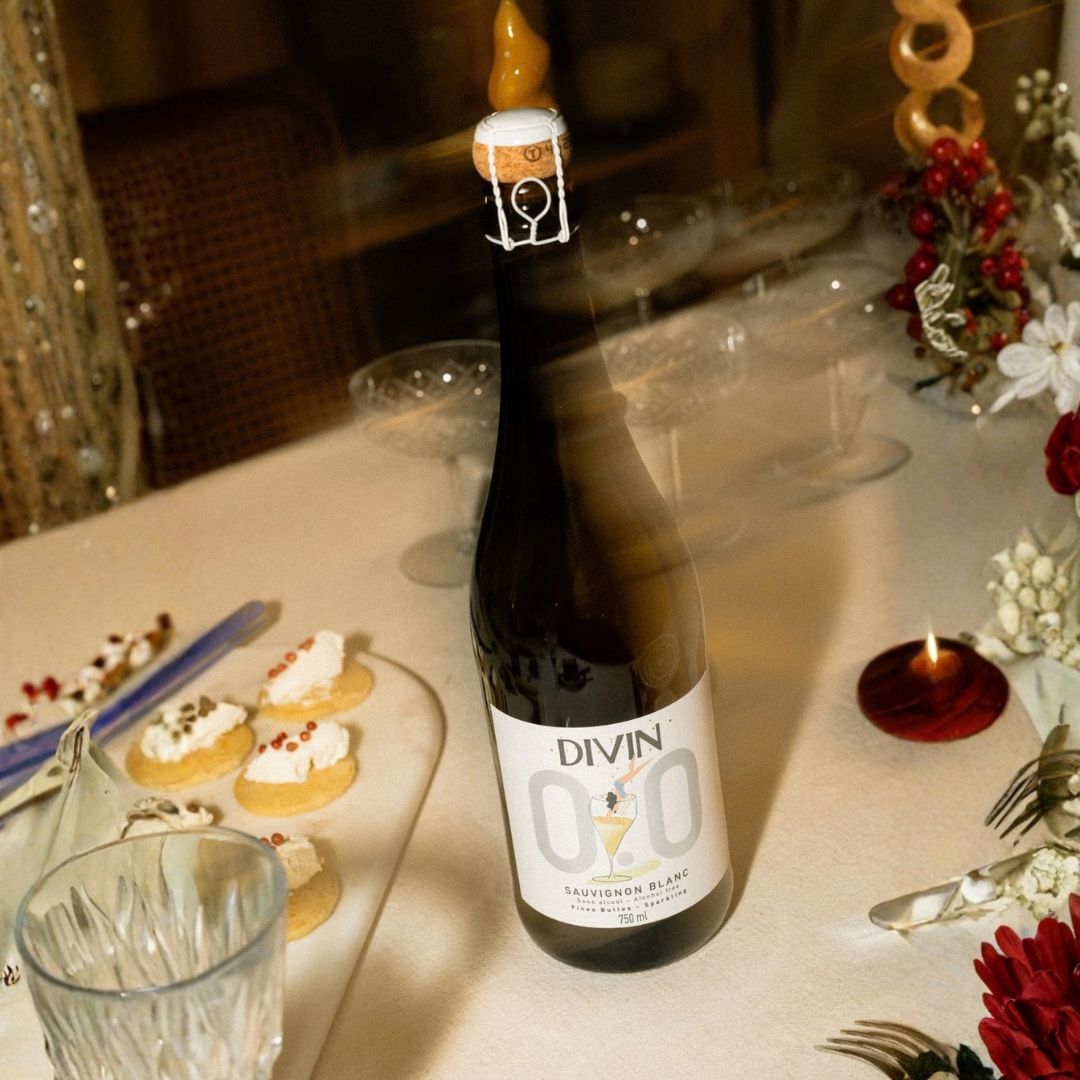 DIVIN 0.0 - Sparkling Sauvignon Blanc, non-alcoholic wine, photo 5 of 6