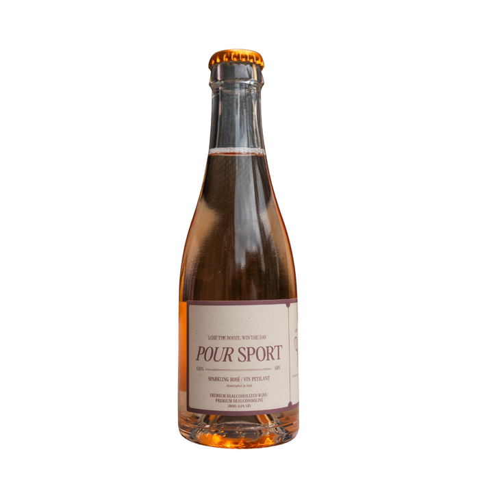 Pour Sport - Dry Sparkling Rosé Single-Serve 200mL (12 x 200mL), non-alcoholic wine