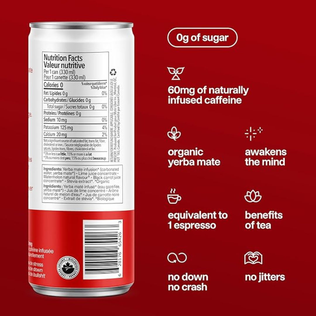Mate Libre - Yerba Maté - Watermelon Sugar-Free (24 x 330mL), photo 3 of 4