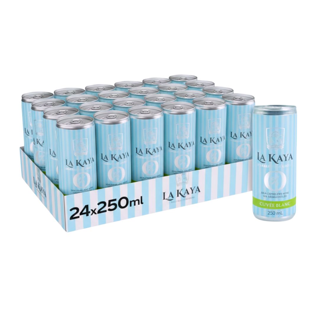 La Kaya - Sparkling Cuvee Blanc (1 x 24 Pack, 250mL), non-alcoholic wine