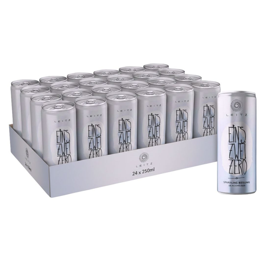 Leitz Eins-Zwei Zero - Sparkling Riesling (1 x 24 Pack, 250mL), non-alcoholic wine