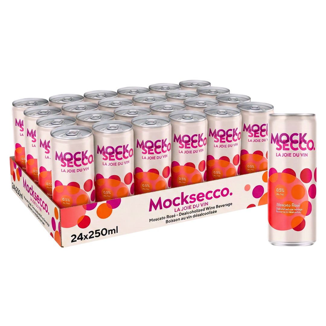 Mocksecco - Sparkling Moscato Rose (6 x 4 Pack, 250mL), non-alcoholic wine