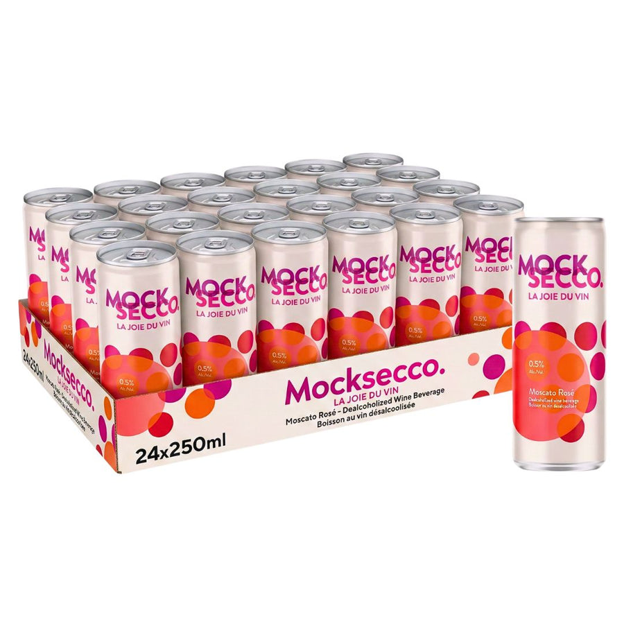 Mocksecco - Sparkling Moscato Rose (6 x 4 Pack, 250mL), non-alcoholic wine