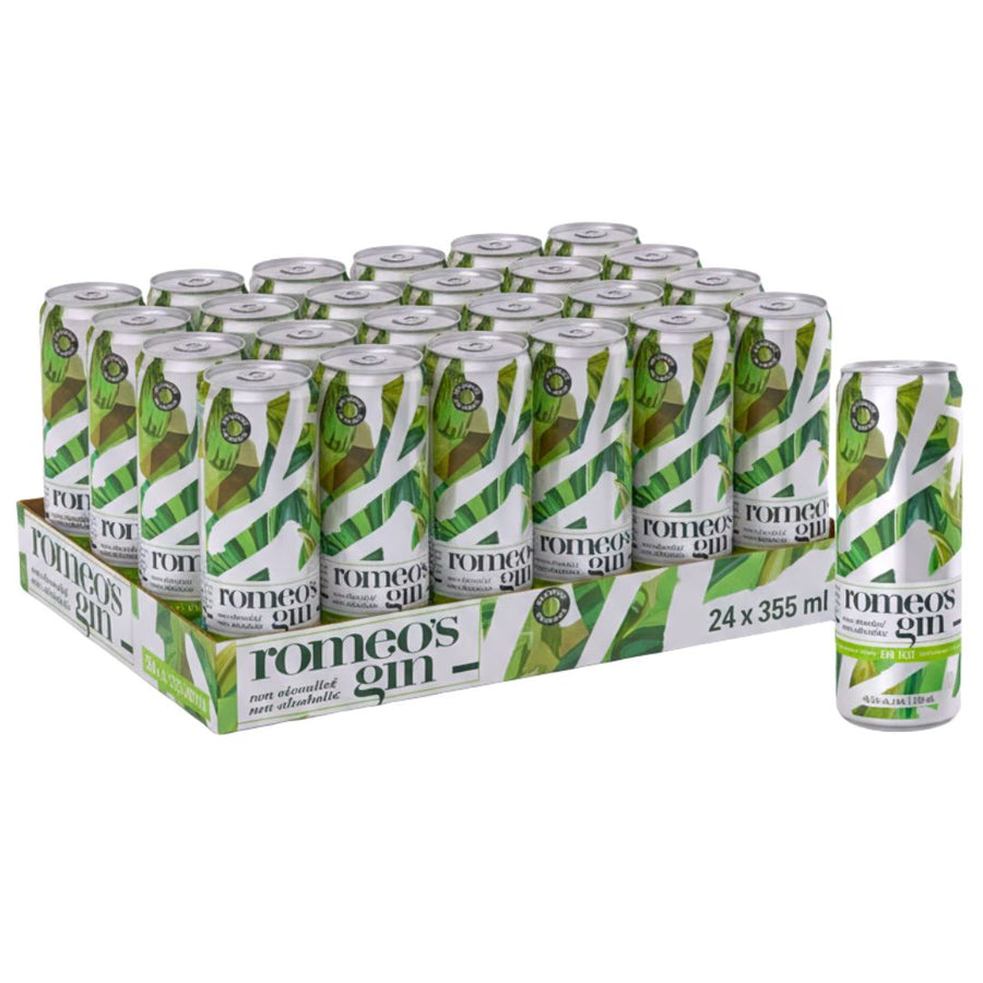 Romeo's Gin - Cucumber + Lemon - Gin Fizz (6 x 4 Pack, 355mL)