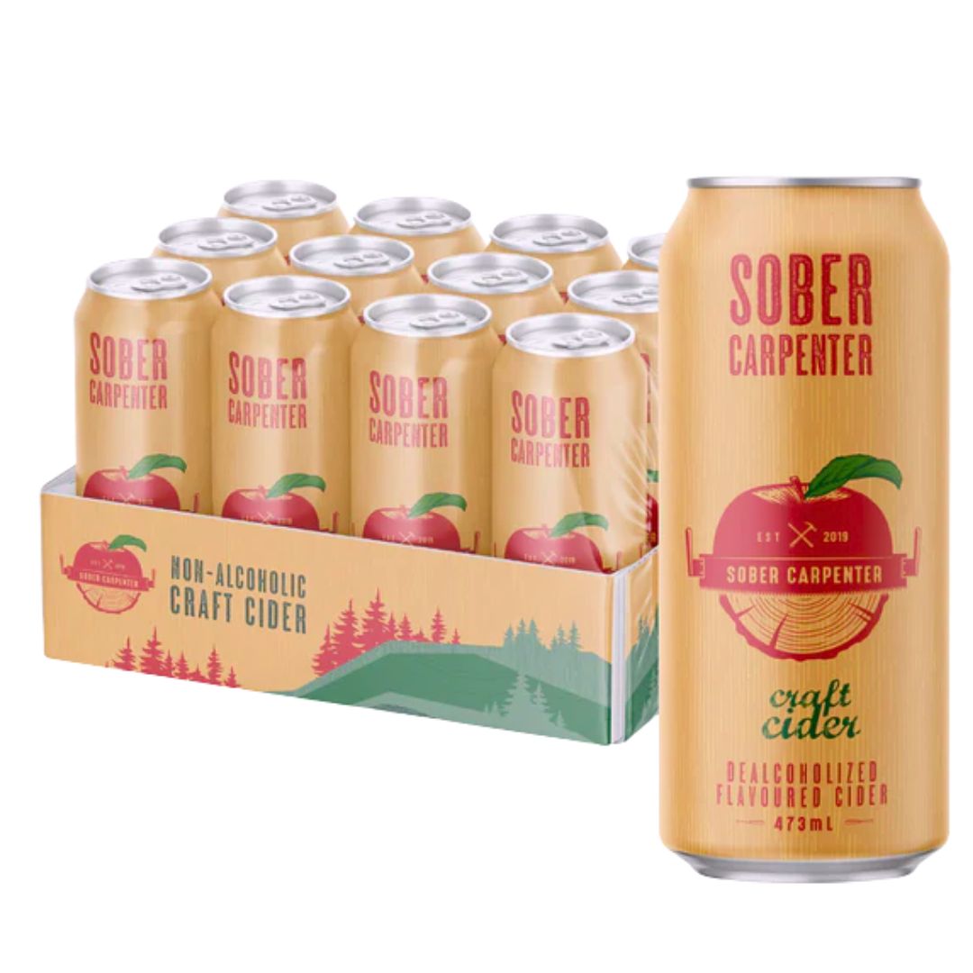 Sober Carpenter - Craft Cider (1 x 12 Pack, 473mL), non-alcoholic cocktail