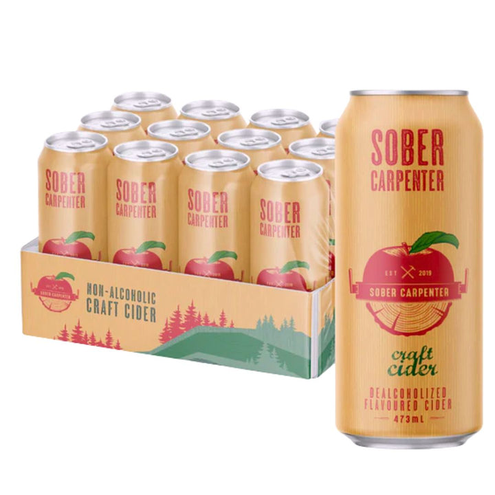 Sober Carpenter - Craft Cider (1 x 12 Pack, 473mL), non-alcoholic cocktail