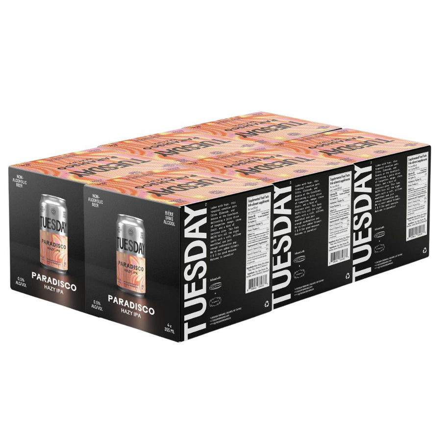 Tuesday Brewing - Paradisco Hazy IPA (6 x 4 Pack, 355mL), non-alcoholic beer