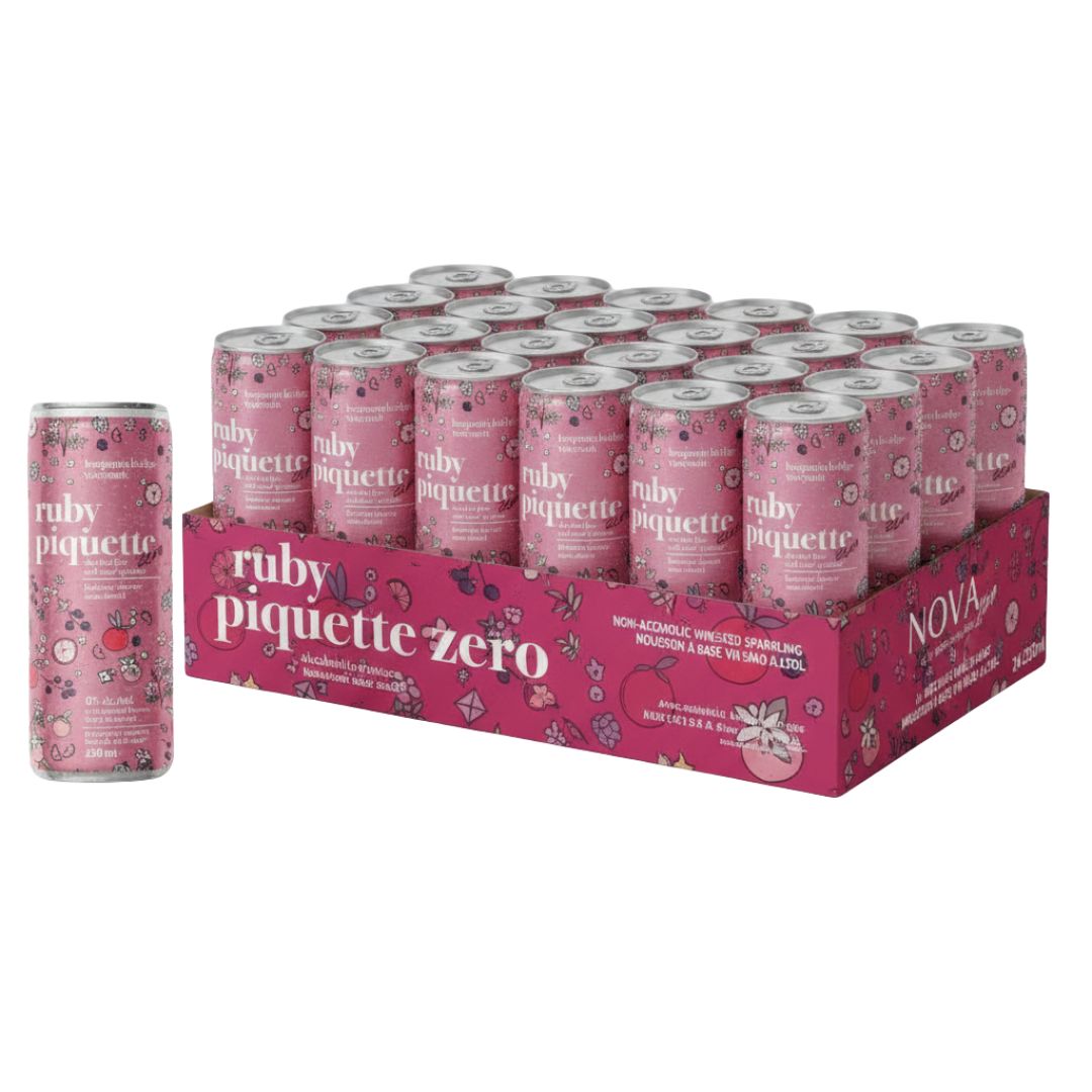 Benjamin Bridge - Ruby Piquette Zero Wine style (24 x 250mL), non-alcoholic wine