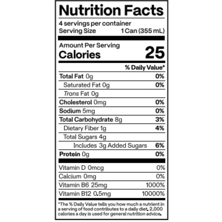 De Soi - Social Spritz - Blackberry Hibiscus (1 x 24 Pack, 355mL), nutrition facts