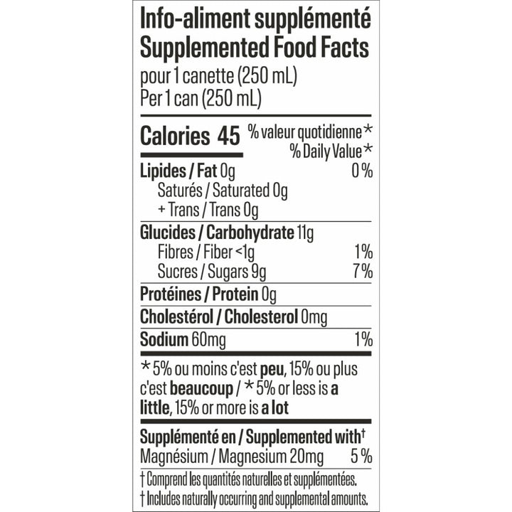 San Tafia - Lime & Sea Salt nutrition facts