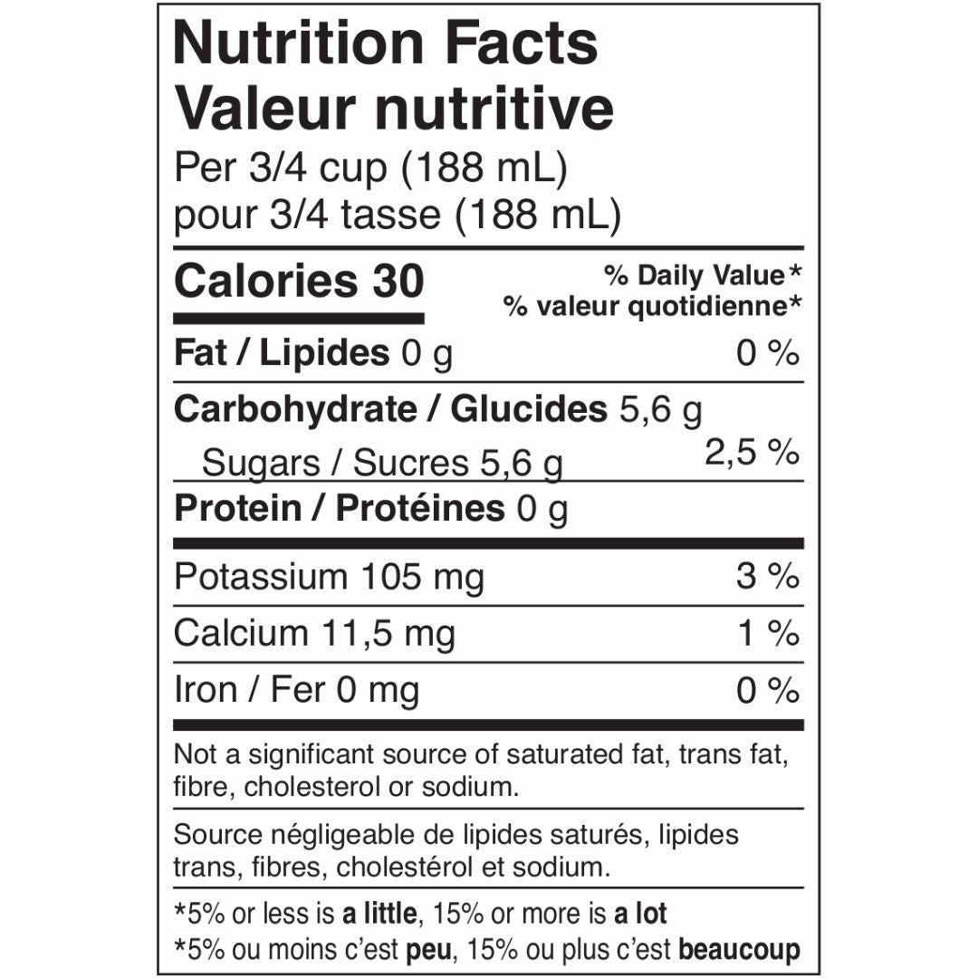 DIVIN 0.0 - Sparkling Blush - Sauvignon Blanc, nutrition facts