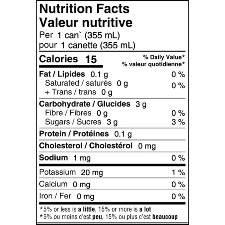 All Our - Low Sugar Lemon Iced Tea (12 x 355mL), nutrition facts