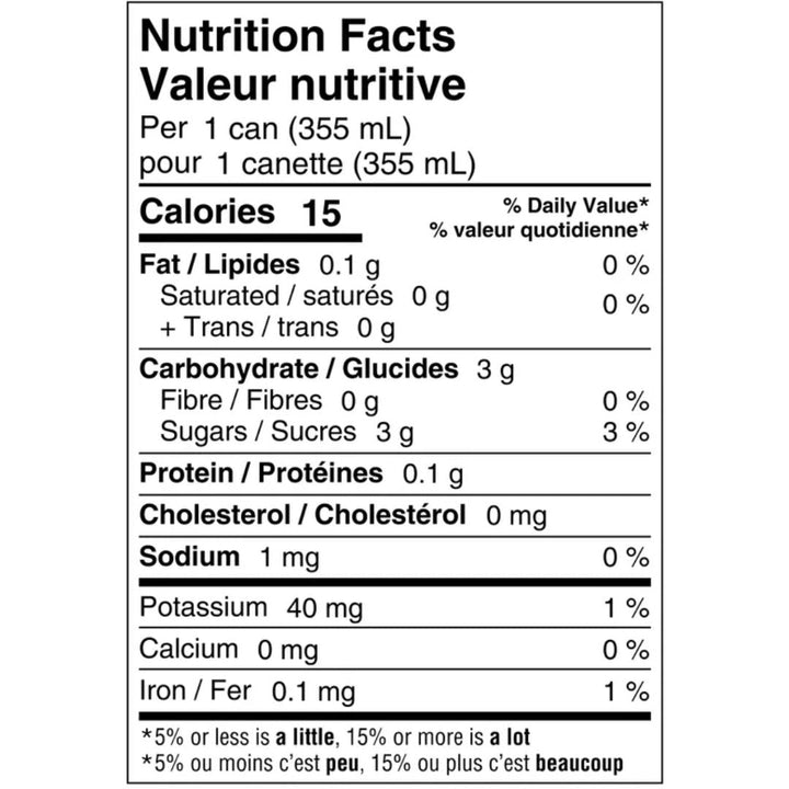 All Our - Low Sugar Raspberry Iced Tea (12 x 355mL), nutrition facts