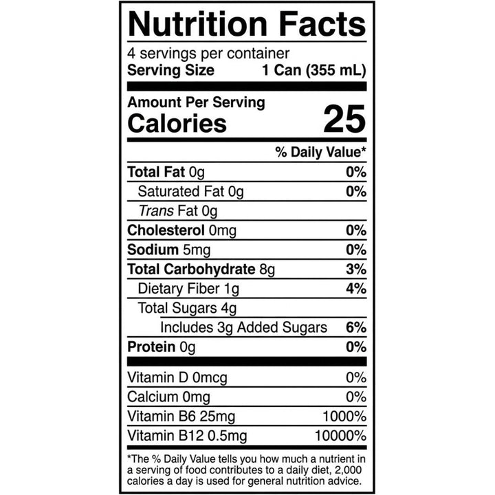De Soi - Social Spritz - Peach Ginger (1 x 24 Pack, 355mL), nutrition facts