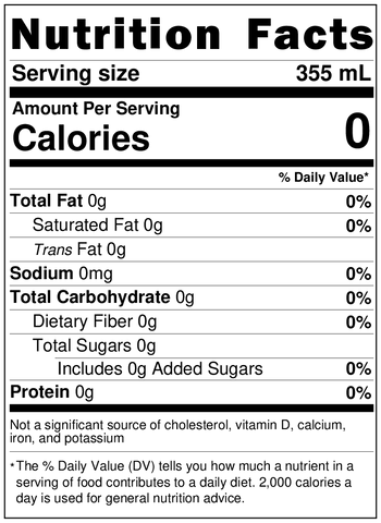 Le Seltzer - Mangosteen (1 x 24 Pack, 355mL), nutrition facts